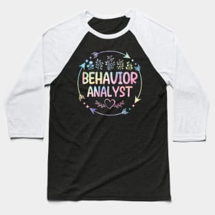 Behavior Analyst cute floral watercolor Baseball T-Shirt